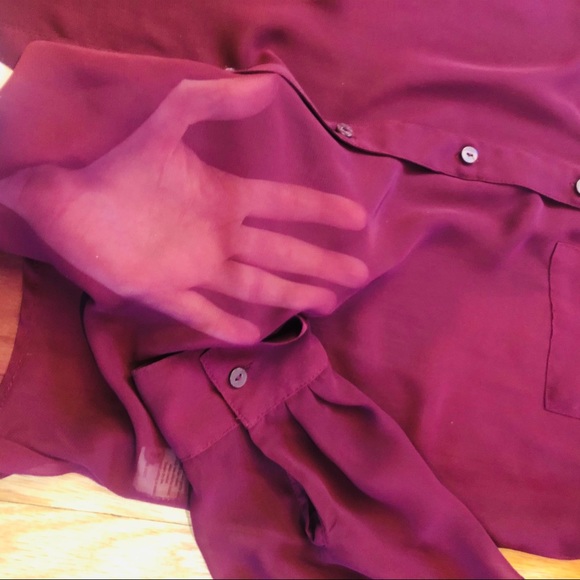 Sheer button down top - Picture 4 of 8